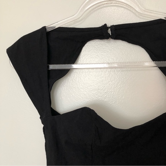 Free People Bodysuit Black Sweetheart Neckline New Medium - Picture 2 of 8